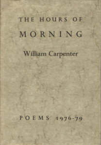 The Hours of Morning, Bill's first poetry book